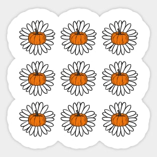 Sunflower Pumpkin Patch Pattern Design for her Sticker